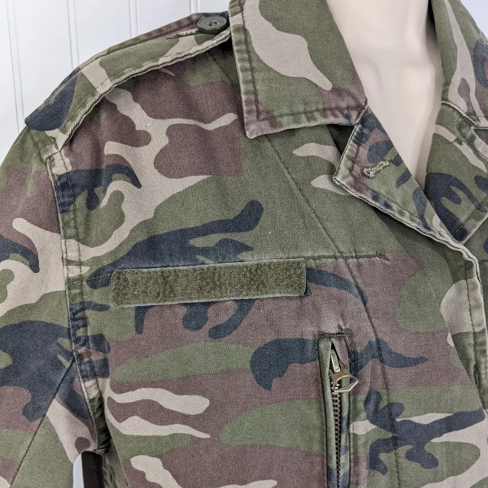 TOPSHOP Camo Field Utility Jacket Sz 4 - Picture 5 of 13